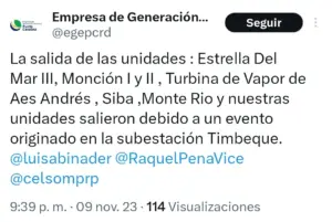 Twitt Punta Catalina