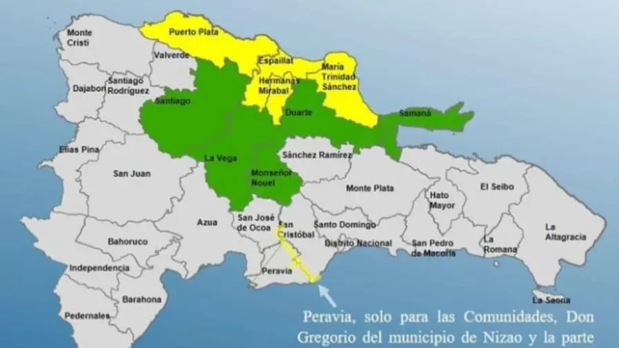 Provincias en alerta