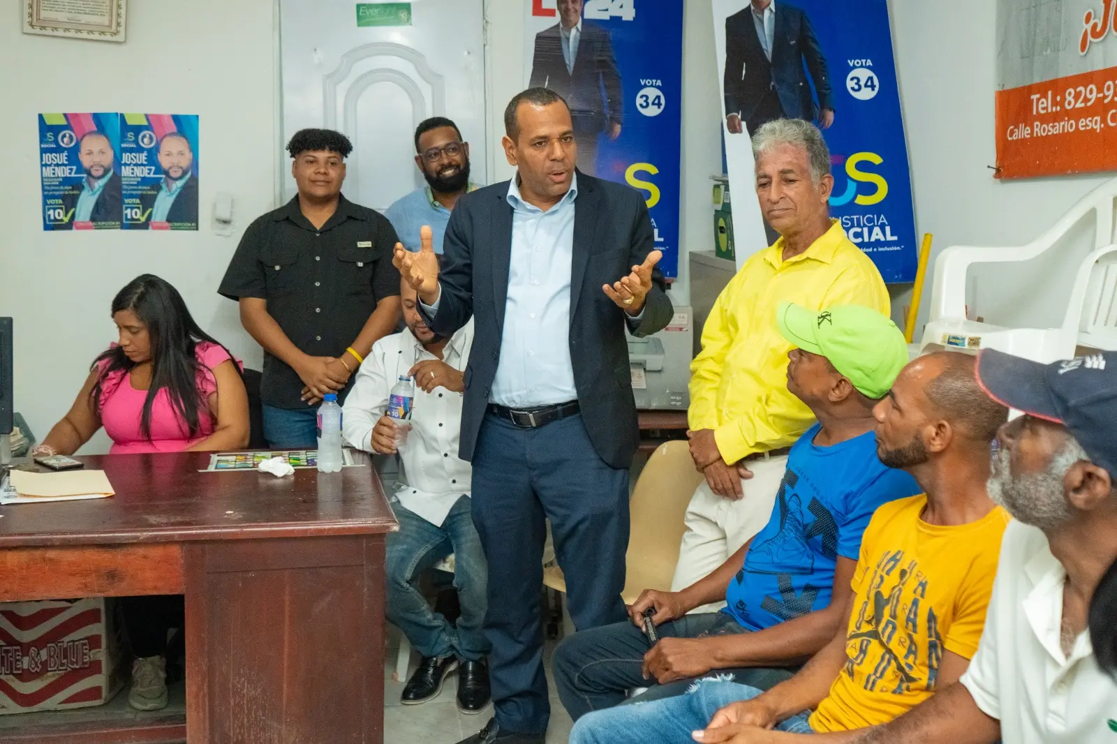 Secretario general de Justicia Social recorre Este del país; Llama a votar masivamente en la casilla 34