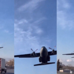 Avión militar aterriza de emergencia durante un vuelo de entrenamiento