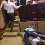 Jalones de pelo y patadas: pelea en el Parlamento de Maldivas