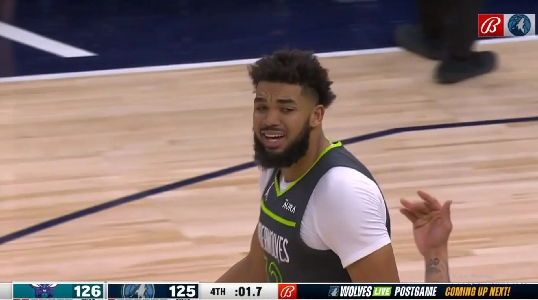 Karl Towns ante Charlotte