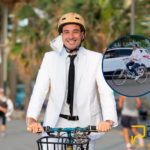 ¿Mario Sosa, eres tú? Aspirante a regidor por el PRD también llega a votar en bicicleta