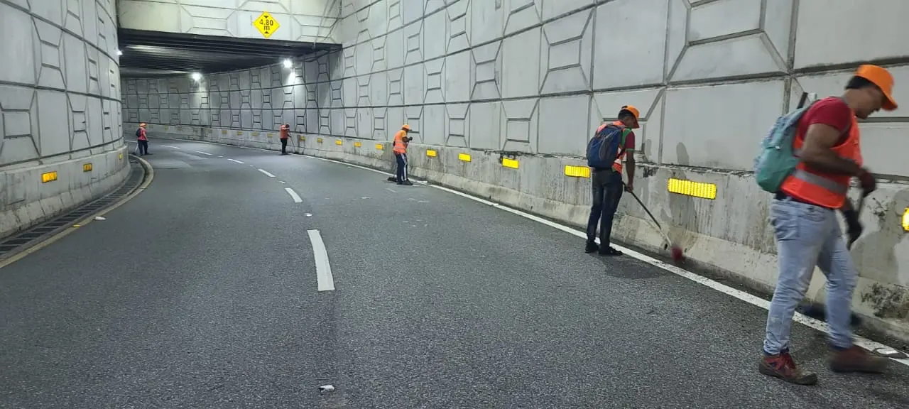 Pasos a desnivel del Gran Santo Domingo cerrados hasta el sábado por mantenimiento