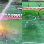 Futbolista muere en pleno partido tras ser alcanzado por un rayo en Indonesia