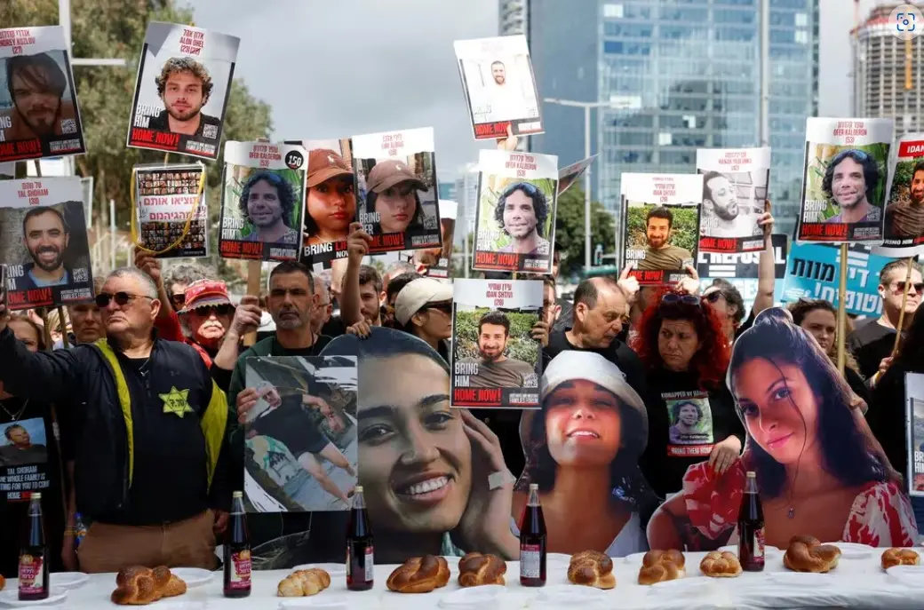 Protesta por la liberación de los rehenes de Gaza