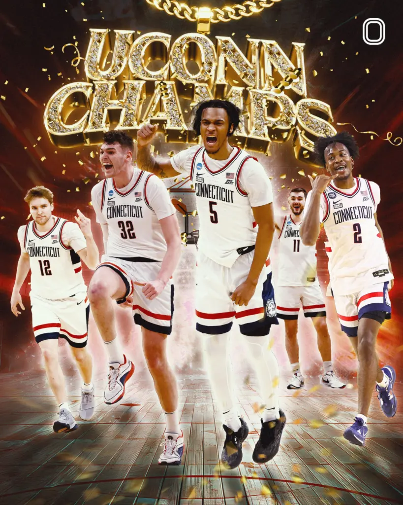 NCAA BASKETBALL CONNECTICUT CHAMPS 2024