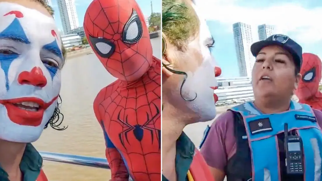 Detienen al 'Joker' por pelear con 'Spider-Man' en Buenos Aires