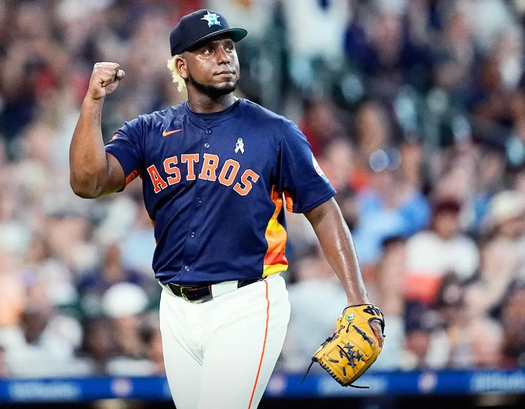 Ronel Blanco, estelar lanzador dominicano de los Astros de Houston.