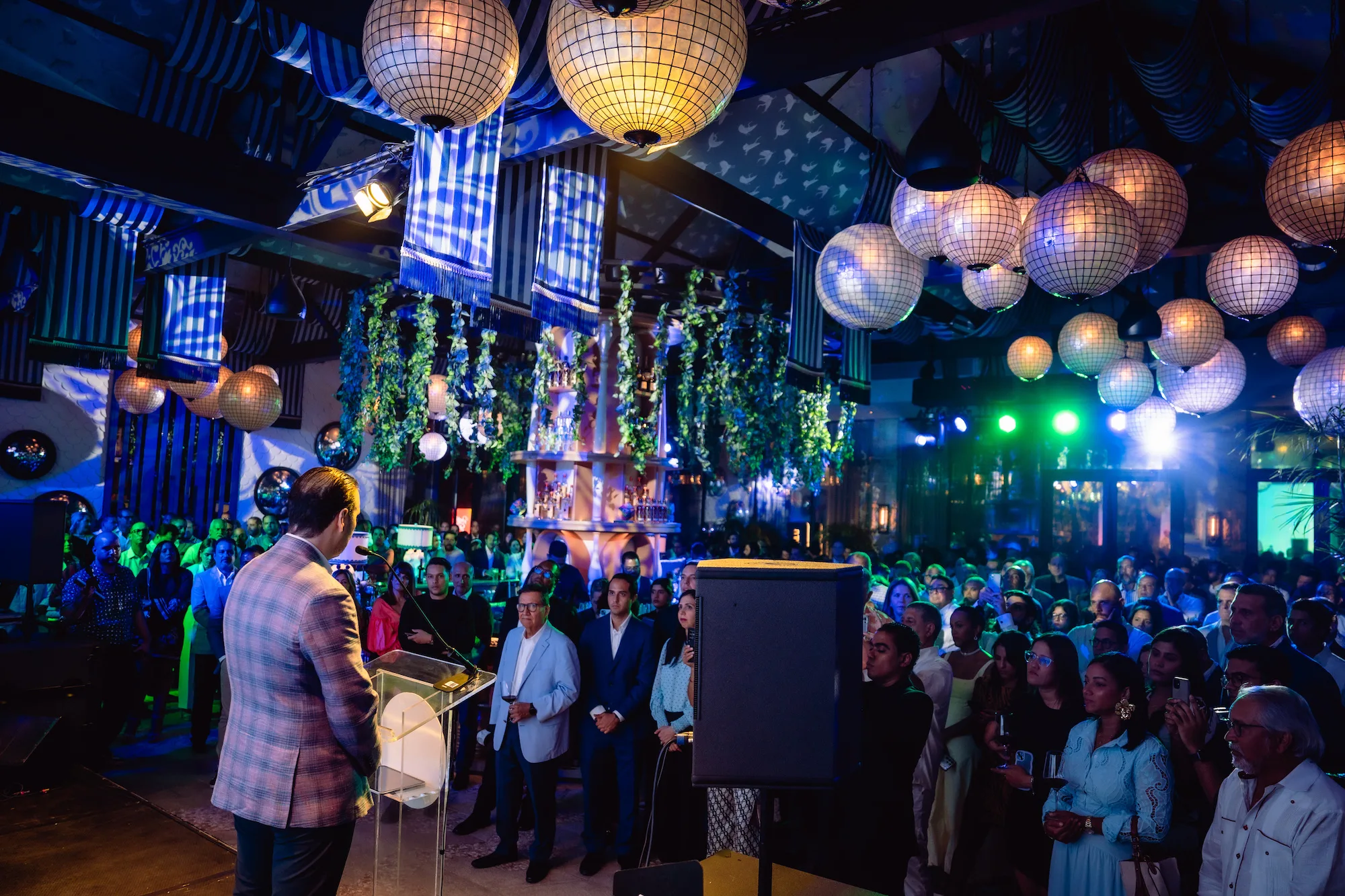 Ramsés Atallah, presidente de BMCargo mientras se dirige a los presentes.