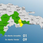 En total 9 provincias y el Distrito Nacional bajo alerta, según el COE.