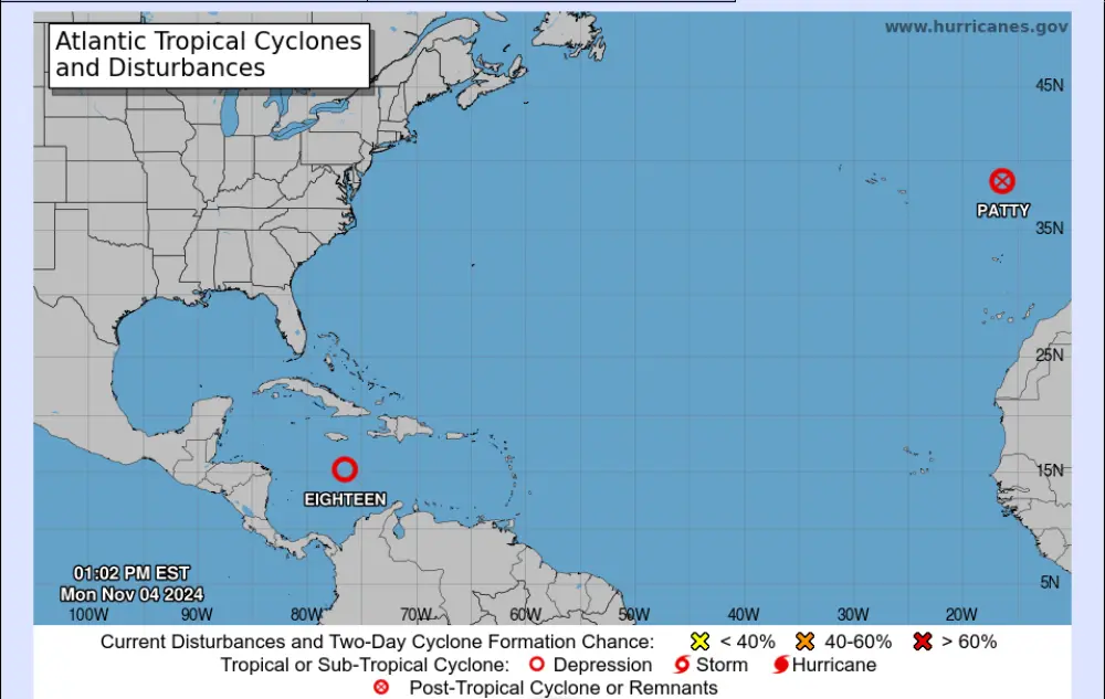 Alertan sobre formación de tormenta tropical “Rafael” en el Caribe