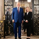 La primera ministra italiana, Giorgia Meloni, visita a Donald Trump