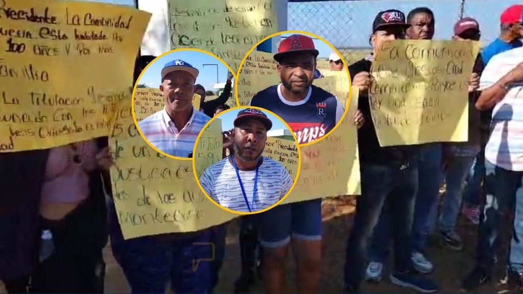 Comunitarios protestan exigiendo titulación de terrenos en Montecristi