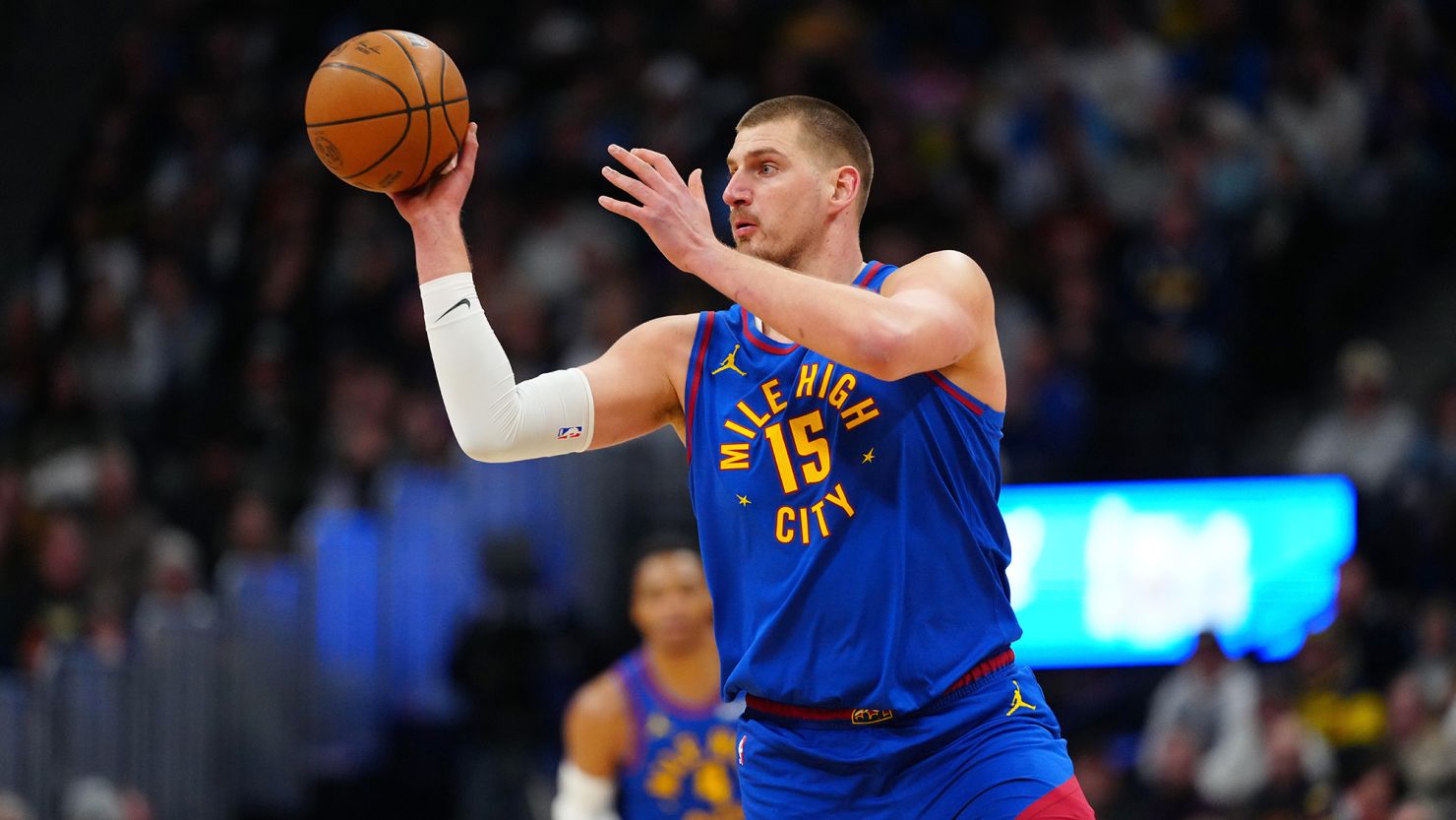 Nikola Jokic en acción frente a los Kings de Sacramento.