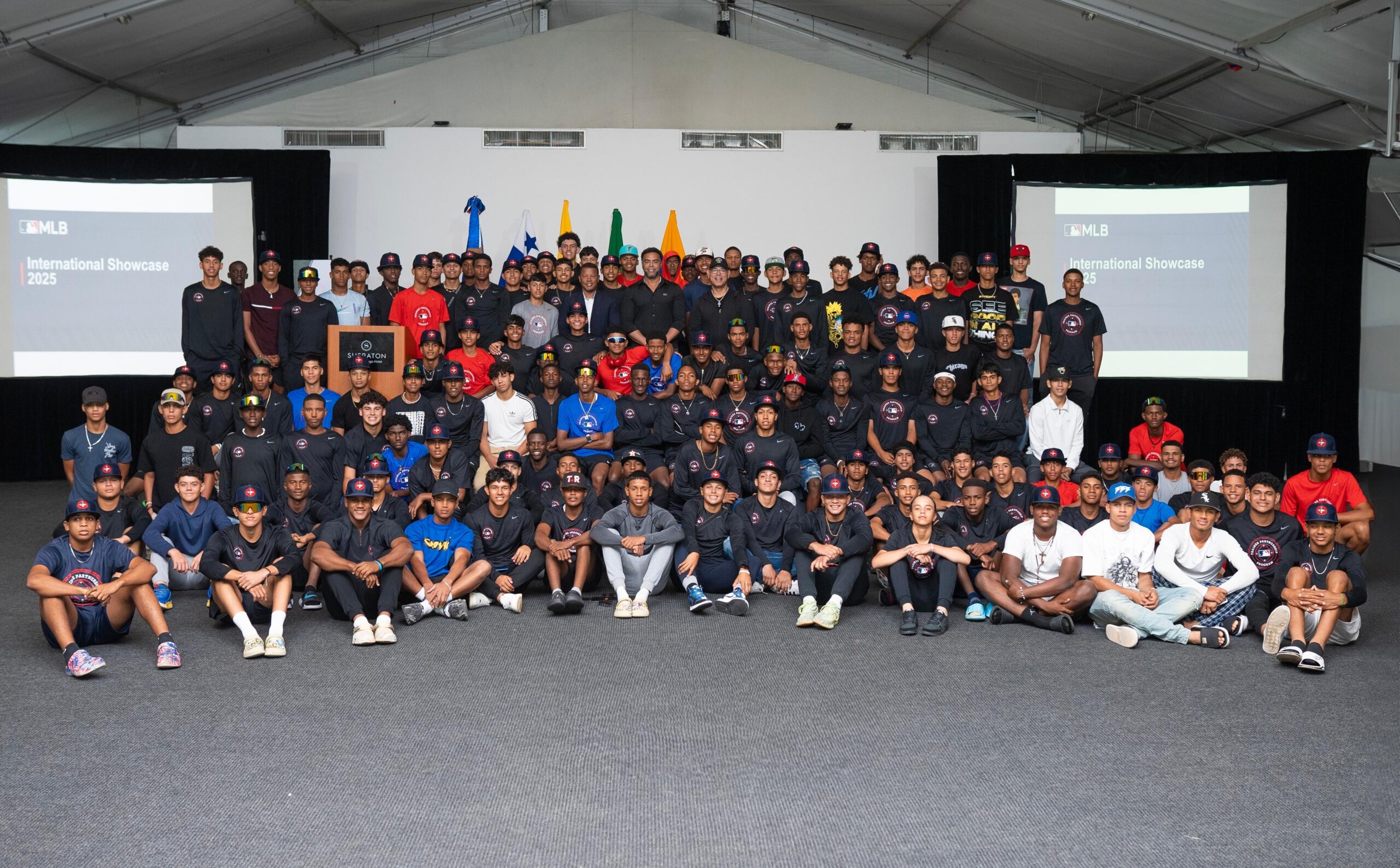 Participantes en el showcase de MLB en República Dominicana.