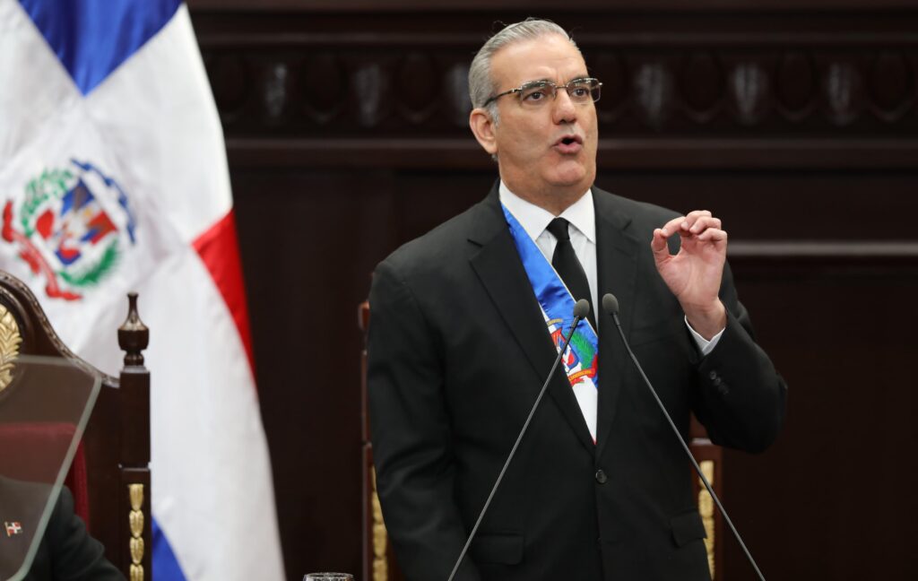 Luis Abinader en el discurso de Rendición de Cuentas del 27 de febrero 2025.