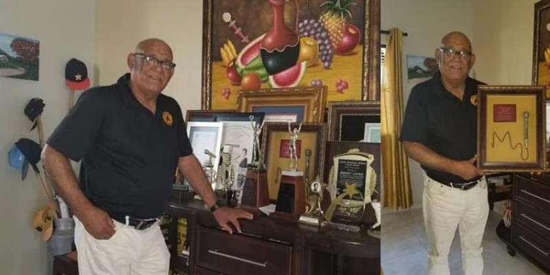 Mendy López, pasado narrador de las Águilas Cibaeñas.