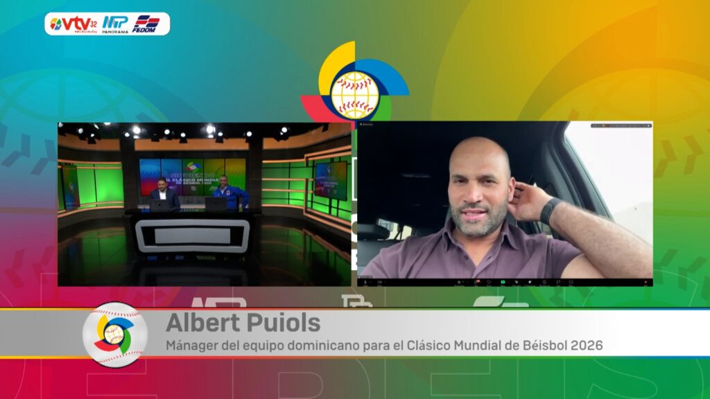 Alberto Pujols conversa con los participantes en la conferencia de prensa vía zoom sobre el equipo dominicano que va al Clásico Mundial de Béisbol 2026.