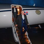 El presidente Luis Abinader llegó a las 6:05 de la tarde (hora de Washington) para participar en diferentes actividades