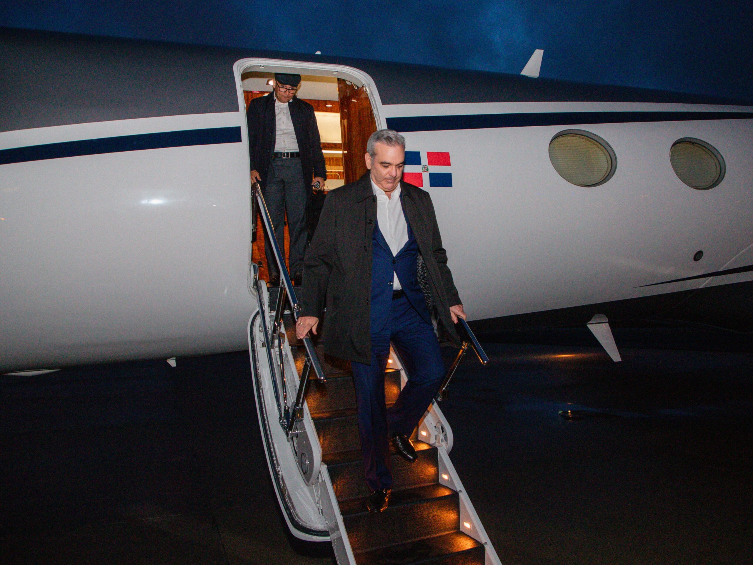 El presidente Luis Abinader llegó a las 6:05 de la tarde (hora de Washington) para participar en diferentes actividades