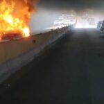 Carro se incendia en túnel de la 27 de Febrero