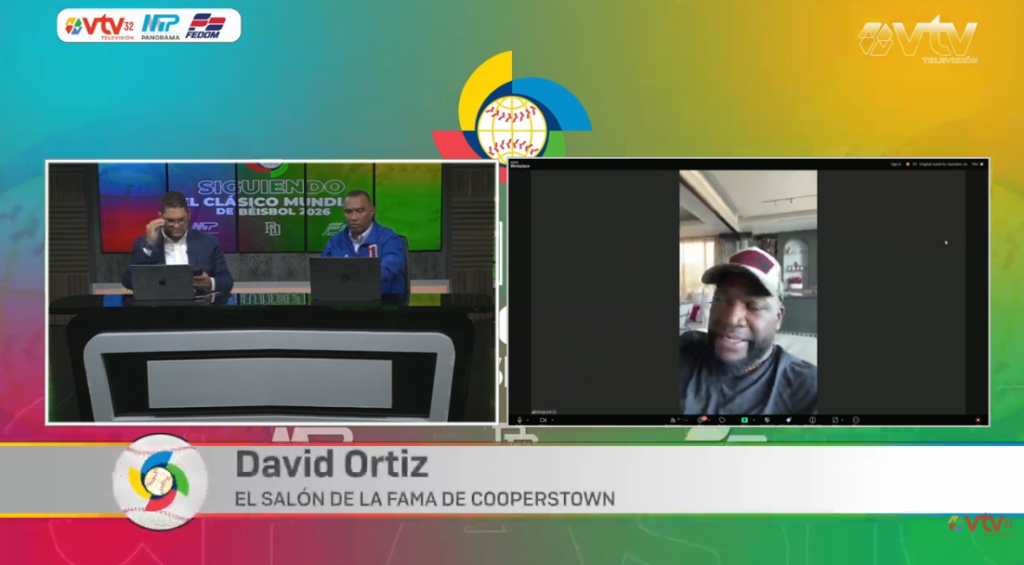 David Ortiz también participo de manera activa en la reunión virtual sobre el equipo dominicano que estará en el Clásico Mundial de Béisbol.