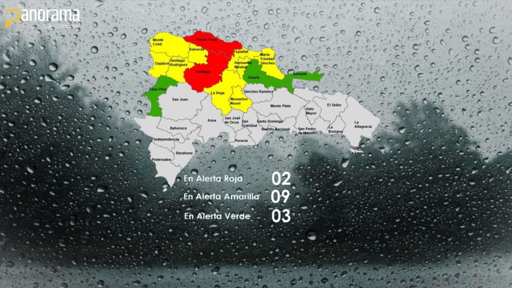 COE coloca dos provincias en alerta roja debido a vaguada