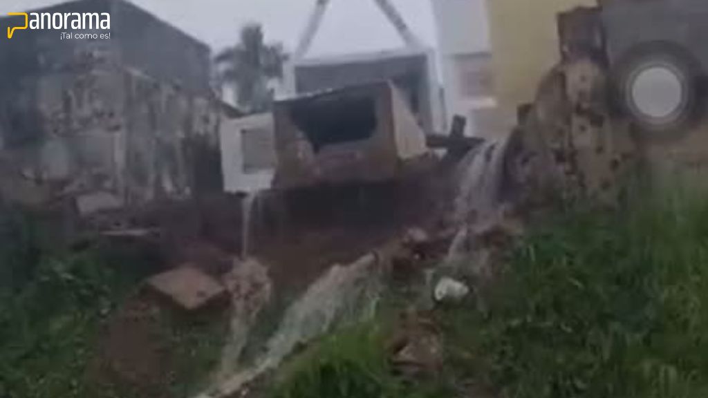 Se derrumba pared de cementerio en El Seibo debido a las fuertes lluvias