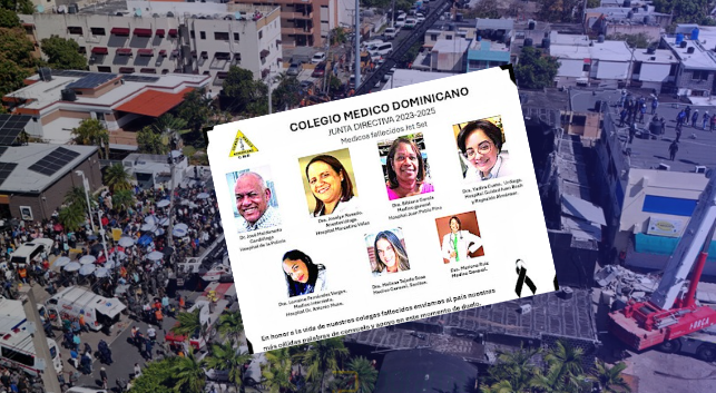 Entre las 225 víctimas confirmadas de la tragedia en Jet set, se encuentran siete médicos con diferentes especialidades