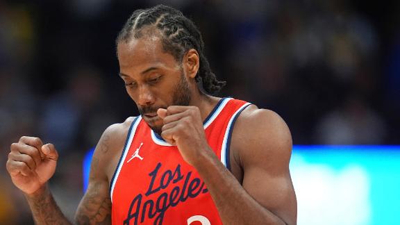 Kawhi Leonard de los Ángeles Clippers fue el héroe de la victoria ante Denver.