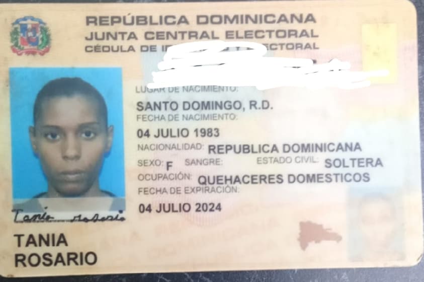 Fue reportada como desaparecida la señora Tania Rosario, quien sufre problemas mentales, de acuerdo a su hijo Michael Derosie Rosario.