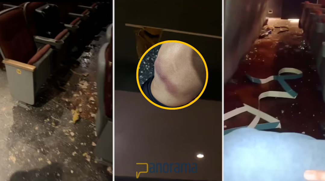 Así quedaron las butacas y el piso tras el desplome / Fuente externa