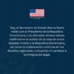 En la conversación ambos líderes refirmaron la colaboración continua en los desafíos regionales, incluyendo el combate a la inmigración ilegal.