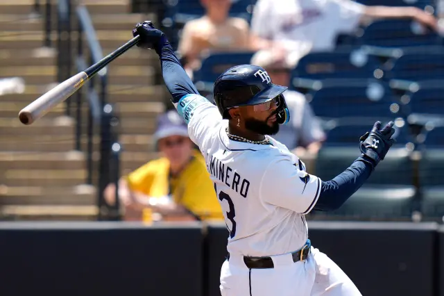 Junior Caminero de los Rays de Tampa Bay.