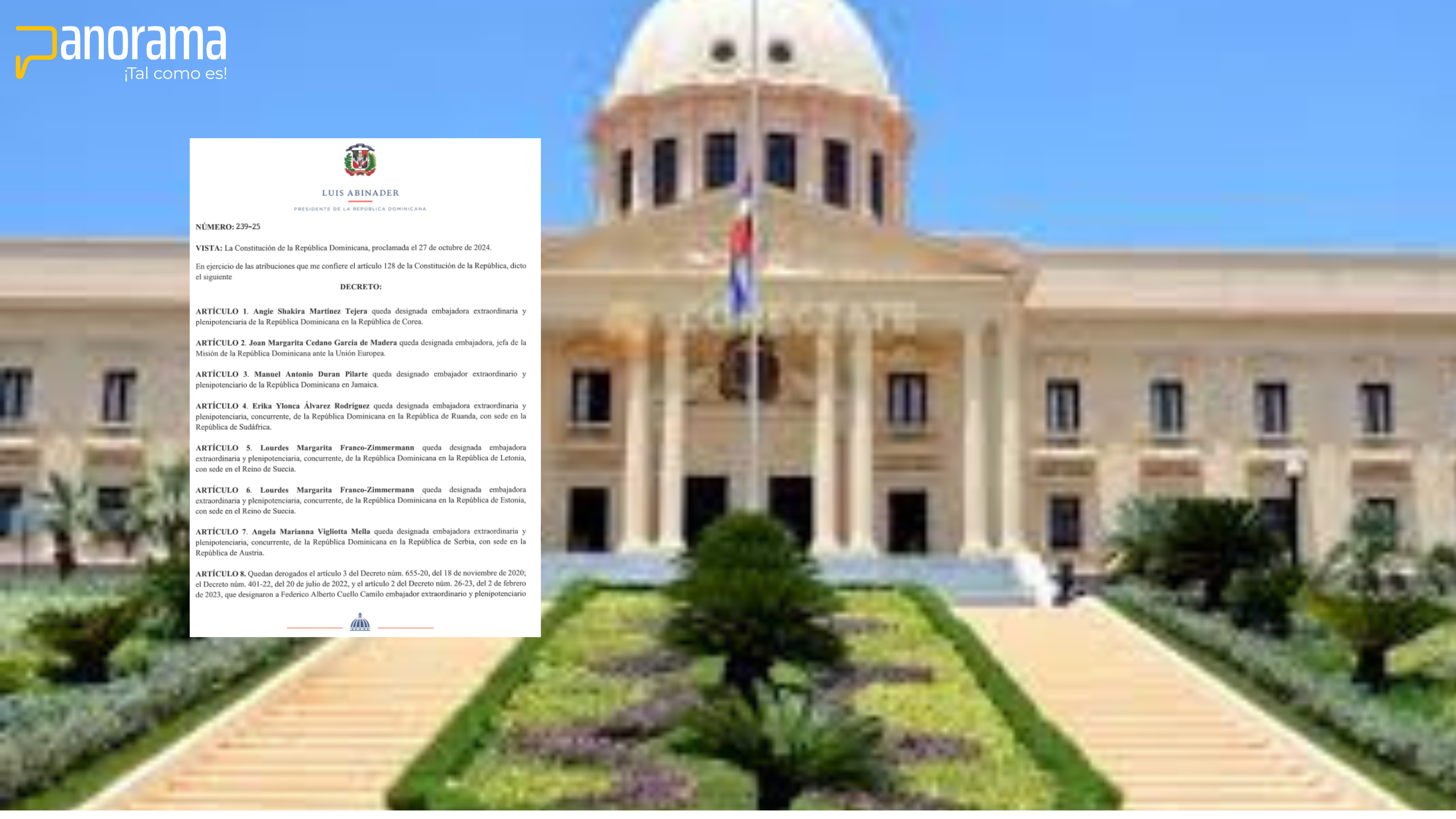 os decretos de este viernes mueven en tren gubernamental , en esta ocasión el Pode Ejecutivo designo las gobernadores de La Altagracia, Montecristi y Santiago Rodríguez. La disposición está contenida en el decreto 227-25 del 30 de abril del año en curso.