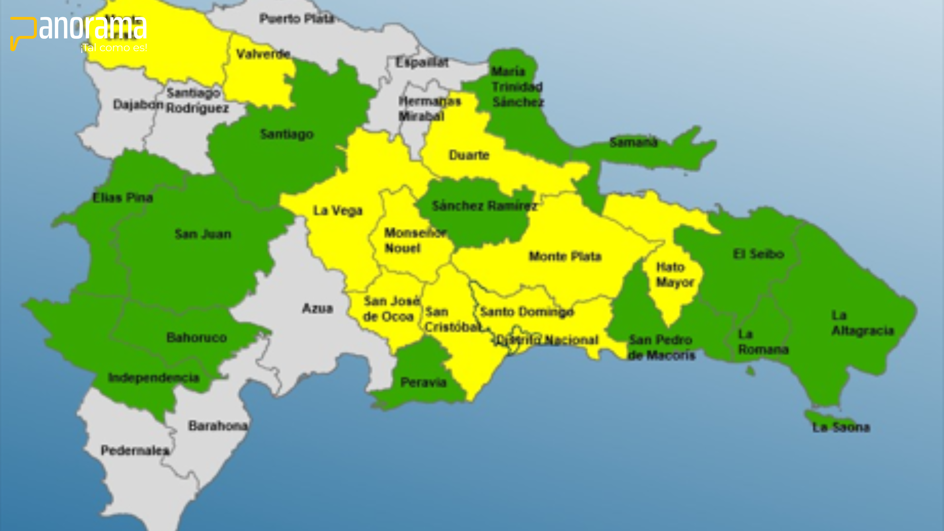 El Centro de Operaciones de Emergencias (COE) mantiene 11 provincias en alerta amarilla y 13 en alerta verde debido a la amenaza de inundaciones repentinas, crecidas de ríos y deslizamientos de tierra. La incidencia de una vaguada provocará lluvias moderadas a fuertes, tormentas eléctricas y ráfagas de viento a partir de la tarde.