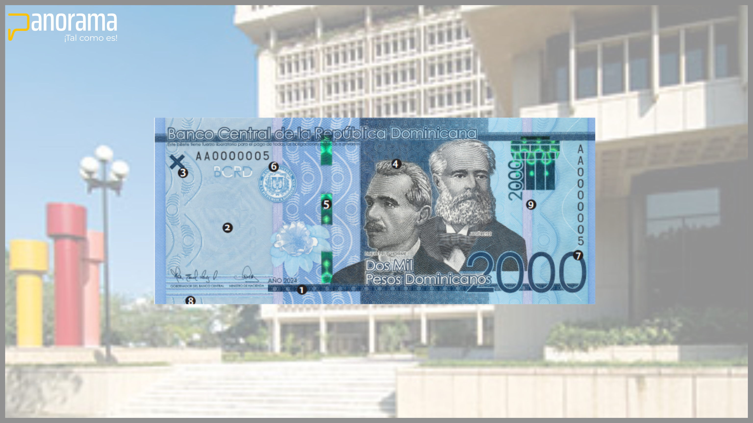 El Banco Central de la República Dominicana (BCRD) informó que a partir del próximo lunes doce de mayo circularán los billetes de RD$2,000.00, correspondiente al año 2024.