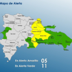 El Centro de Operaciones de Emergencias (COE), incrementó a 16 los territorios bajo alerta a causa de la vaguada que incide sobre el país, ante posibles crecidas de ríos, arroyos y cañadas, así como inundaciones repentinas o urbanas.