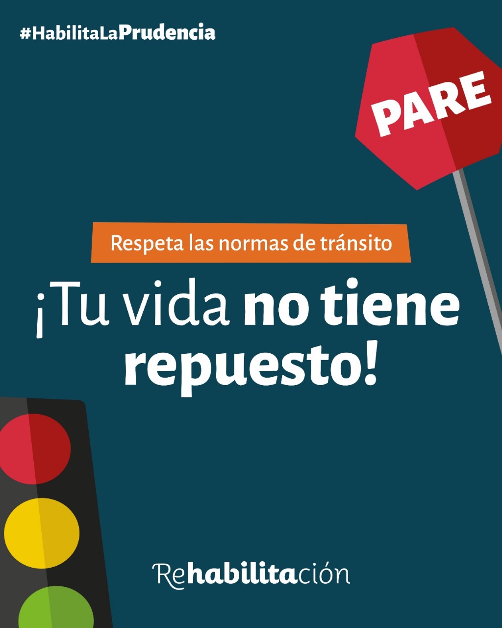 Rehabilitación anunció el inicio de su campaña educativa Habilita la prudencia, este año bajo el impactante lema Tu vida no tiene repuesto, una iniciativa que busca generar conciencia sobre la importancia de una conducción responsable y promover la prevención de accidentes de tránsito, una de las principales causas de ingreso a nuestros servicios.