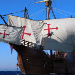 La réplica de la nave Santa María, la embarcación con la que Cristóbal Colón llegó a las costas americanas visita Londres, en el que ha sido uno de sus viajes fuera de España.