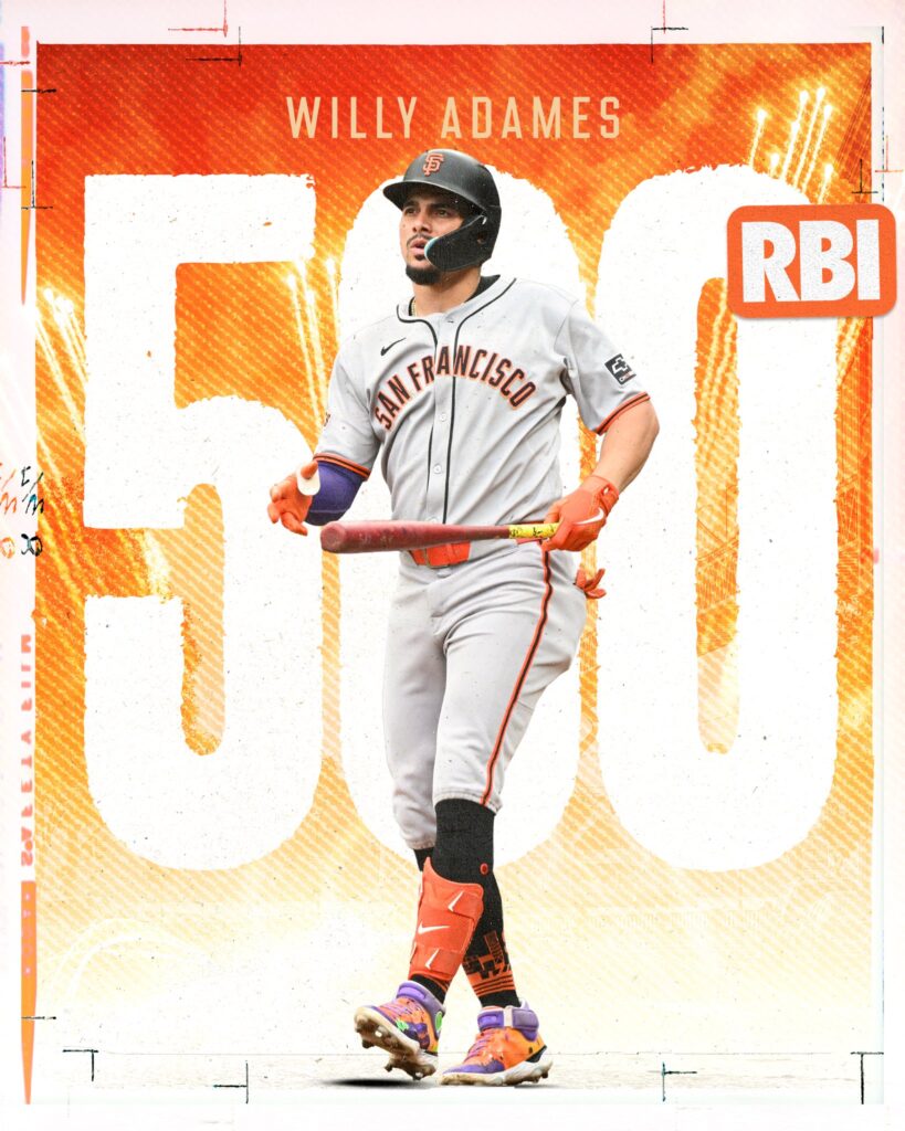 Willy Adames remolca 500 carreras en su carrera.