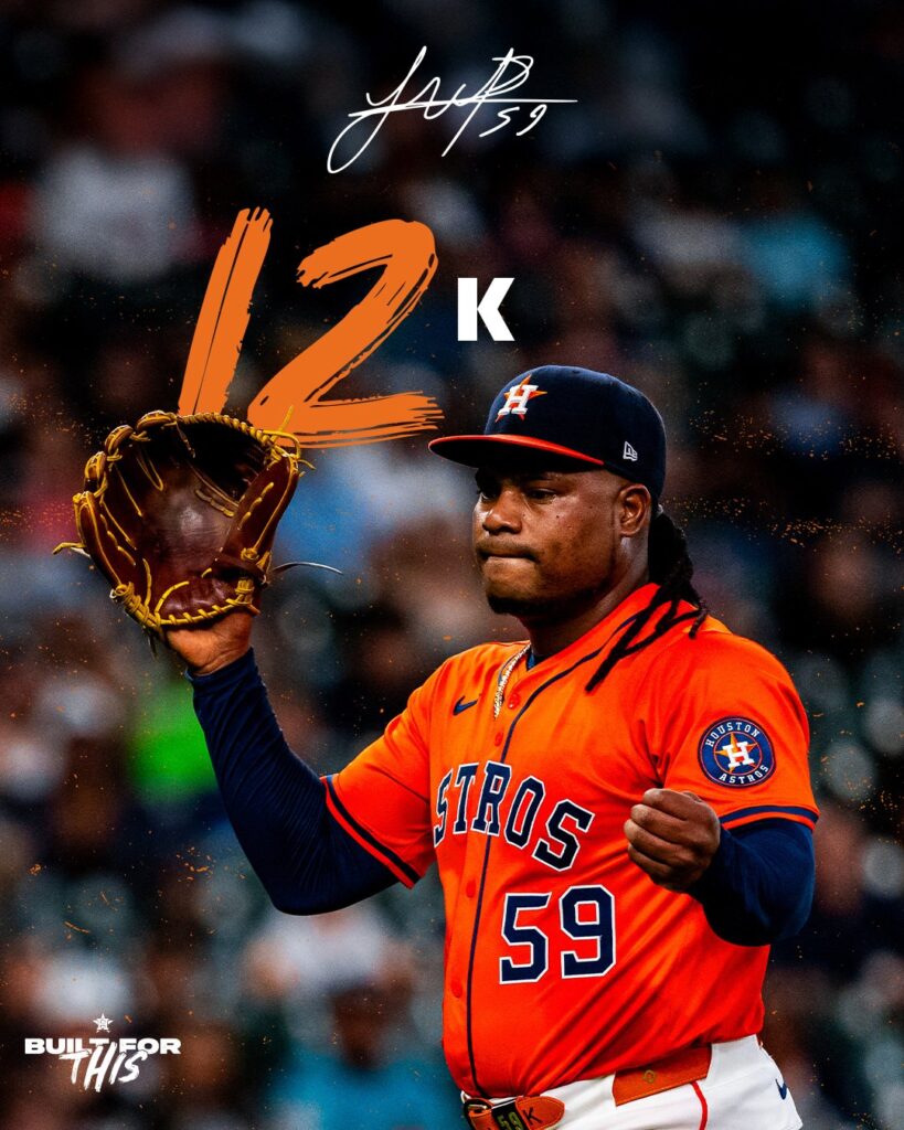 Framber Valdez de los Astros de Houston.