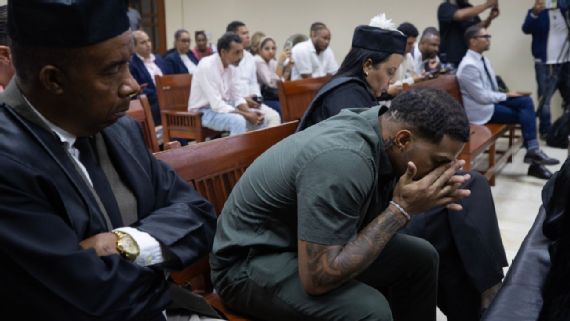 Wander Franco durante juicio en su contra este jueves en Puerto Plata.