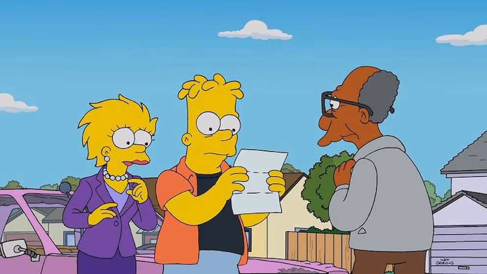 El capítulo muestra la reconciliación de Bart y Lisa tras la muerte de Marge Simpson. (Captura de video)