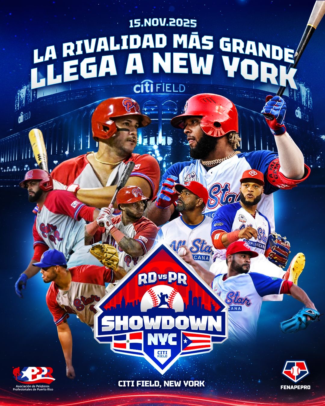 Los mejores jugadores de la próxima temporada del béisbol invernal de Puerto Rico y República Dominicana se enfrentarán en el Citi Field el sábado 15 de noviembre en un partido dedicado a Robinson Canó