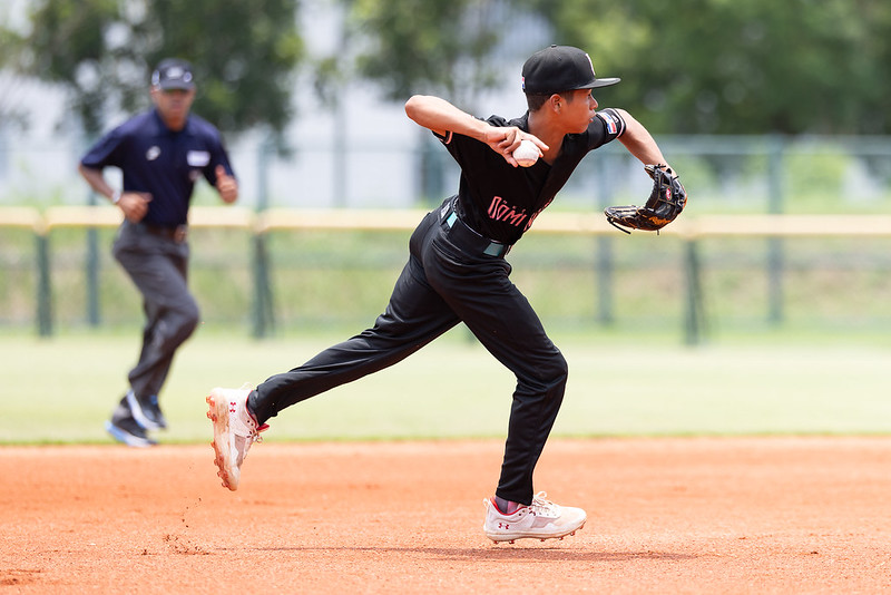 Acción del partido entre República Dominicana y Korea.