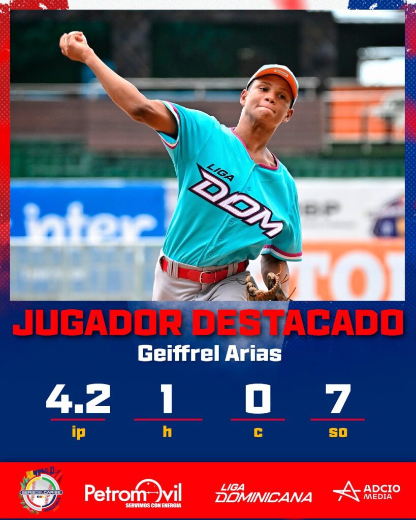 RD gana 1-0 a México en juego 3 de la Serie del Caribe Kids