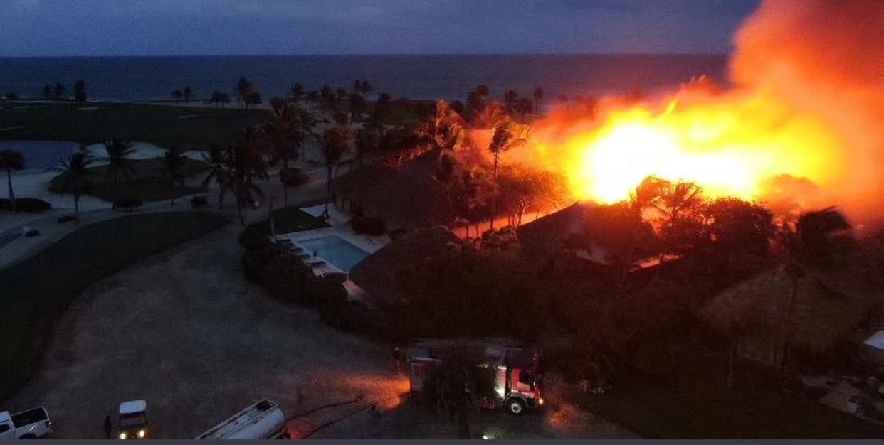 Fuego en villas de Caletón en Cap Cana / Fuente externa