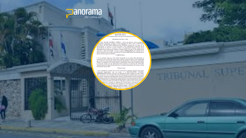 El Tribunal Superior Administrativo (TSA) condenó al Instituto Nacional de Recursos Hidráulicos (Indhri) a pagar una indemnización económica al periodista Nicasio Ramírez Correa (Arsenio), por haber sido desvinculado de forma injustificada y sin cumplir con el debido proceso de ley.